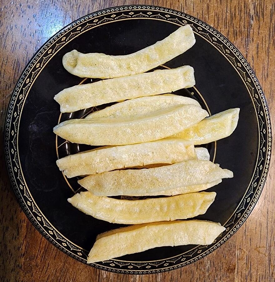 AshaFry Potato Crackers fried and crispy - Kerupuk Kentang matang